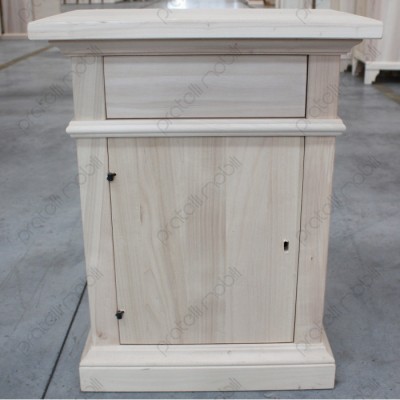 Comodino Grezzo 1 Anta e 1 Cassetto Sabrina 2