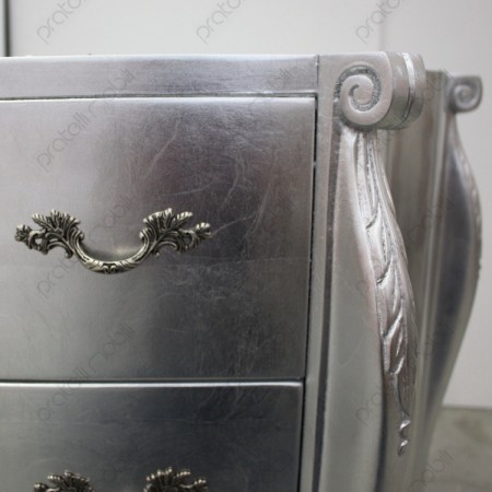 Mobile Bagno Barocco Intagliato con finitura foglia argento