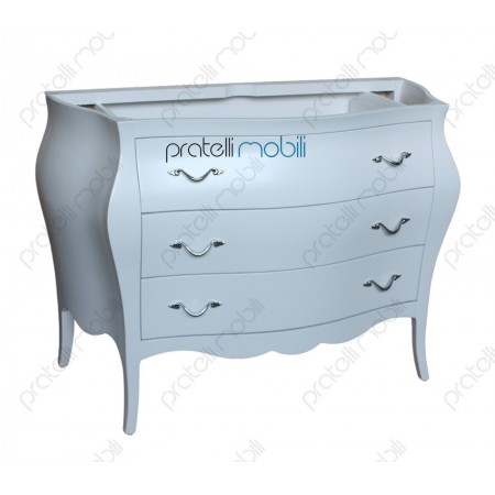 Bagno Grande Bianco Opaco con Maniglie New Classic Cromate