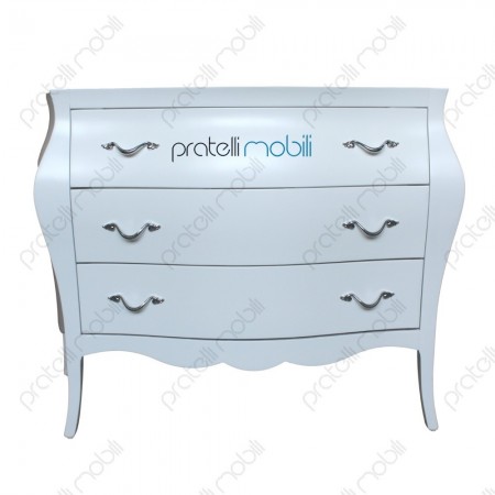 Bagno Grande Bianco Opaco con Maniglie New Classic Cromate