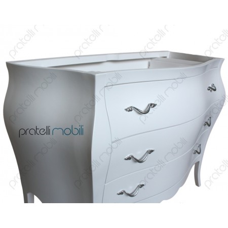 Bagno Grande Bianco Opaco con Maniglie New Classic Cromate