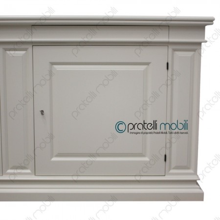 Credenza Contemporanea Pisa laccato RAL 9010 opaco