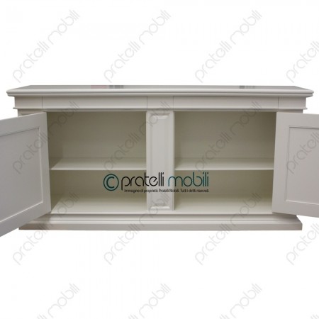 Credenza Contemporanea Pisa laccato RAL 9010 opaco